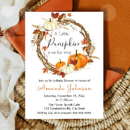 En liten Pumpkin Baby Shower-inbjudan Inbjudningar