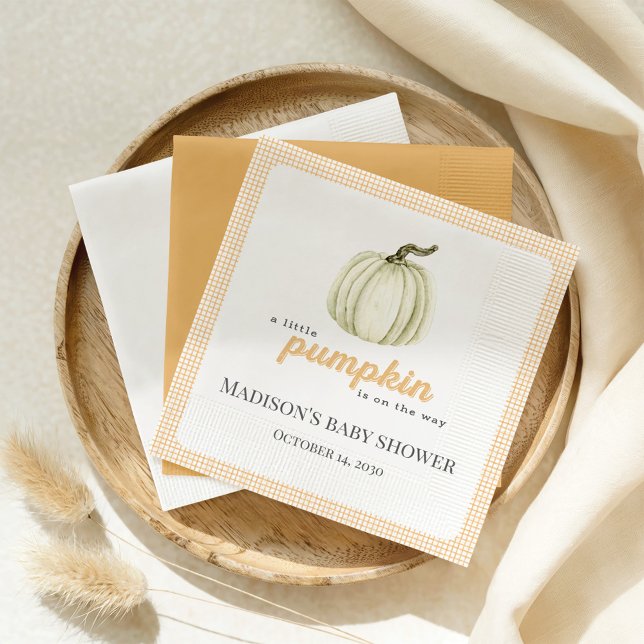 En liten Pumpkin Baby Shower-Pappersservett Pappersservett (Skapare uppladdad)