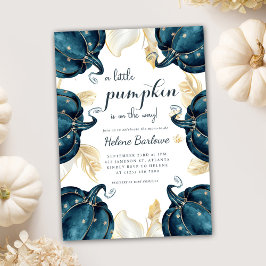 En liten Pumpkin Blommigt Celestial Baby Shower Inbjudningar