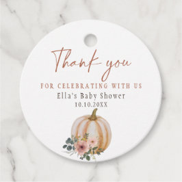 En liten Pumpkin  Blommigt Gåvor Etiketter