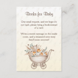 En liten Pumpkin Boho Baby Shower Bokar för Baby Tilläggskort