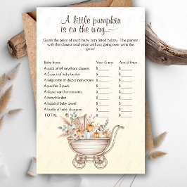 En liten Pumpkin Boho Baby Shower Pris är Höger