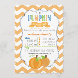 En liten Pumpkin Boy Shower-inbjudan Inbjudningar