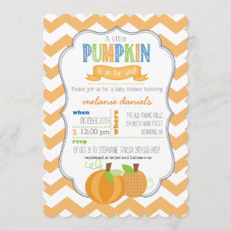 En liten Pumpkin Boy Shower-inbjudan Inbjudningar