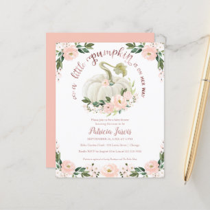En liten Pumpkin Budget Baby Shower-inbjudan