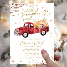 En liten Pumpkin Budget Baby Shower-inbjudan Flygblad