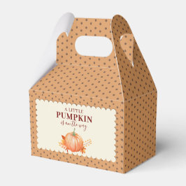 En liten Pumpkin Cute Fall Rustic Baby Shower Presentaskar