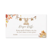 En liten Pumpkin Diaper Raffle, Tvätt Boho Fall