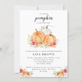 En liten Pumpkin Fall Baby Shower-inbjudan Inbjudningar