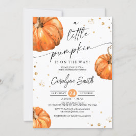 En liten Pumpkin Fall Baby Shower-inbjudan Inbjudningar