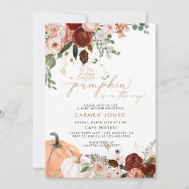 En liten Pumpkin Fall Baby Shower-inbjudan Inbjudningar