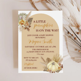 En liten Pumpkin Fall Baby Shower-inbjudan Inbjudningar