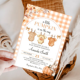 En liten Pumpkin Fall Baby Shower-inbjudan Inbjudningar