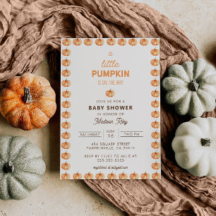 En liten Pumpkin Fall Baby Shower-inbjudan Inbjudningar