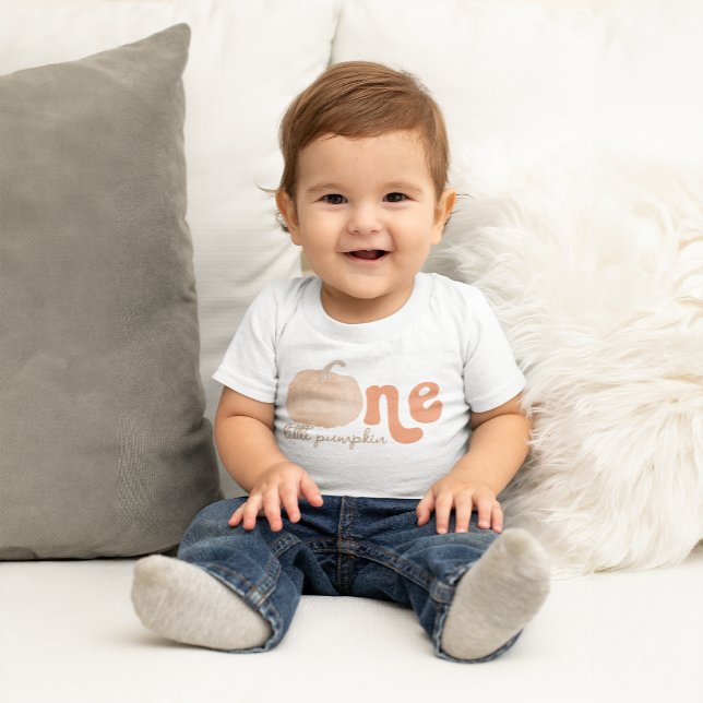 En liten Pumpkin First Birthday Shirt T (Cute Fall Tee)