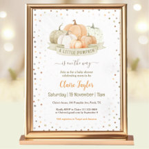 En liten Pumpkin Gender Neutral eller Boy Baby Sho