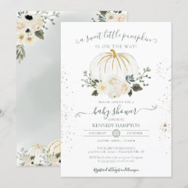 En liten pumpkin Gender Neutral Fall Baby Shower Inbjudningar