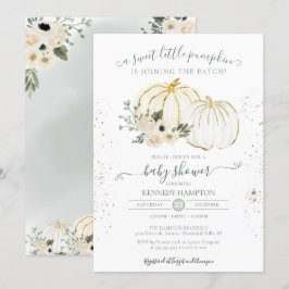 En liten pumpkin Gender Neutral Fall Baby Shower Inbjudningar