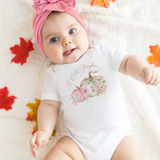 En liten Pumpkin Girl Baby Bodykostym T Shirt (Skapare uppladdad)