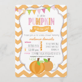En liten Pumpkin Girl Baby Shower-inbjudan Inbjudningar