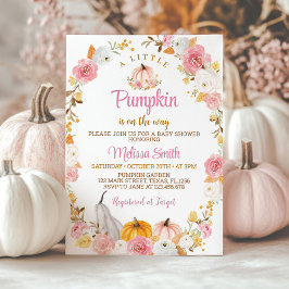 En liten Pumpkin Girl Baby Shower-inbjudan Inbjudningar