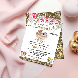 En liten Pumpkin Girl Baby Shower-inbjudan Inbjudningar