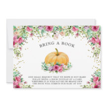 En liten Pumpkin Girly-Blommigt Tack för inbjudan