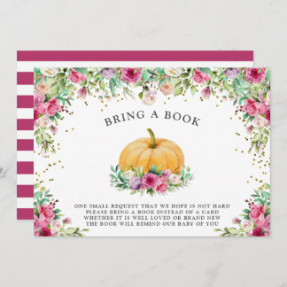 En liten Pumpkin Girly-Blommigt Tack för inbjudan