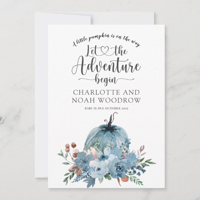 En liten Pumpkin-Gravid för hösten Meddelande (Framsida)