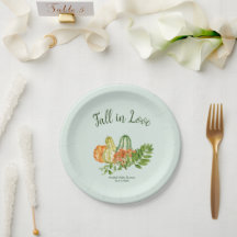 En liten Pumpkin Greenery Fall Baby Shower