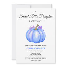 En liten pumpkin hösten Fall Blue Boy Shower