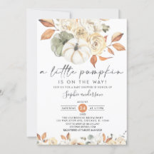 En liten Pumpkin-höstens Blommigt, babystövel