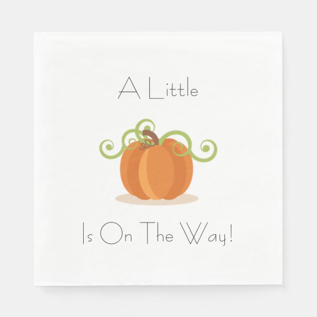 En liten Pumpkin Napkins Pappersservett (Framsidan)