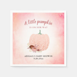 En liten Pumpkin Ro Guld Baby Shower Pappersservett