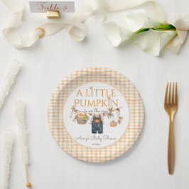 En liten Pumpkin Rustic Boho Fall Baby Shower