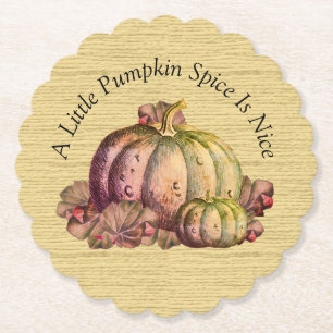 En liten Pumpkin Spice är Nice" Fall Färg decor Underlägg Papper