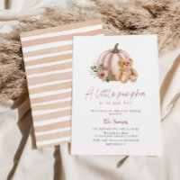 En liten Pumpkin Vintage Blommigt Pumpkin-Nalle