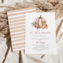 En liten Pumpkin Vintage Blommigt Pumpkin-Nalle