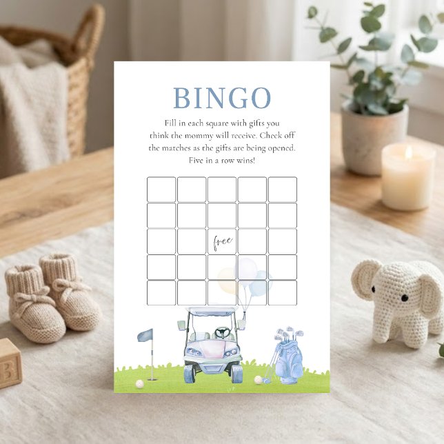 En liten Putter Golf Shower Bingo Spel (Golf Baby Shower Bingo Game)