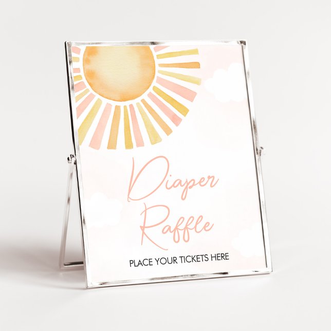 En liten Ray från Sunshine Baby Shower Raffle Poster (You Are My Sunshine Baby Shower Diaper Raffle Sign)