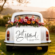 En liten Retro Ny gifta-bilbanderoll
