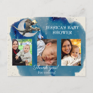 En liten riddardrake Baby Shower tack foto Vykort