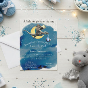 En liten riddardrake Baby Shower via post Silver Vykort