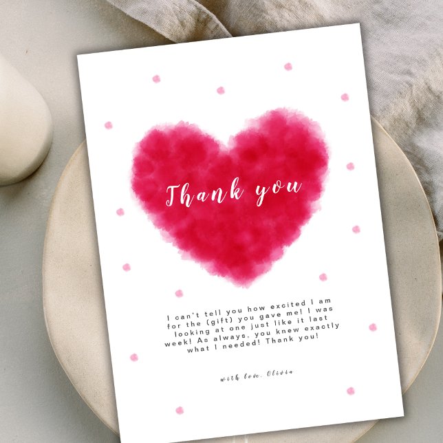 En liten rödbrud Valentines Babyskor Tack Kort (A Little Sweetheart Red Valentines Baby Shower Thank You Card)