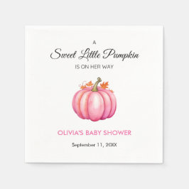 En liten Rosa på hösten - liten babystövel Pappersservett