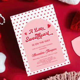 En liten Rosa Valentine Baby Shower Inbjudningar