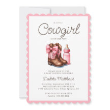 En liten Rosa Western Rodeo Baby Shower