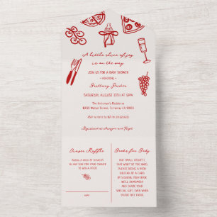 En liten skiva glädje Pizza Baby Shower