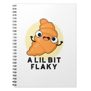En liten smula flagig rolig croissantbakverk Puns Anteckningsbok