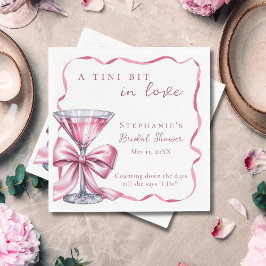 En liten smula kärlek Chic Pink Martini Bröllopsdu Pappersservett